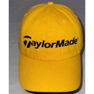 TaylorMade Hat Cap Adjustable Yellow Black Golf Golfer Mens